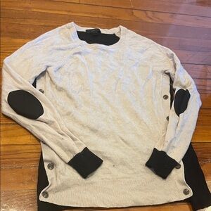 J. Crew Men's Beige and Black Crewneck Sweater